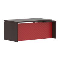 Стол руководителя TLCT 189(L) Венге Магия Z/Красный 1800х900х750 TORR LUX