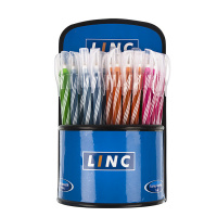 Ручка шарик LINC CANDY 0,60 мм синий кругл. корп. ассорти