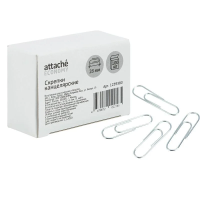 Скрепки канцелярские Attache 28мм, 100шт/уп, стальные