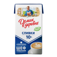 Сливки Домик В Деревне 10%, 950г, стерилизованные