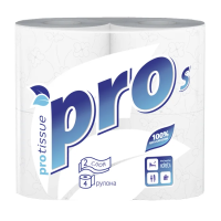 Туалетная бумага Protissue С160 в рулоне, 2 слоя, 23м, белая, 4 рулона