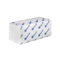 Бумажные полотенца листовые Merida BP1305.1 листовые, белые, V укладка, 1 слой, 250шт, 15 пачек