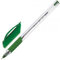 Шариковая ручка Brauberg Extra Glide GT зеленая, 0.7мм, прозрачный корпус