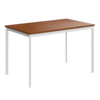 Стол прямой Skyland Imago-S СП-2S, французский орех/белый полуматовый, 1200х720х755мм