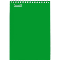 Блокнот Attache зеленый, А4, 60 листов, в клетку, на спирали