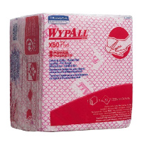 Протирочные салфетки Kimberly-Clark WypAll Х80 Plus 19127, листовые, 30шт, красные