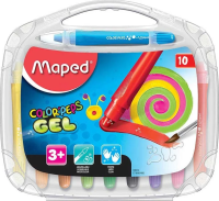 Мелки гелевые 10цв. MAPED COLOR'PEPS, пластик. футляр