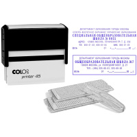 Штамп прямоугольный самонаборный Colop Printer 5 строк, 82х25мм, N45 Set F