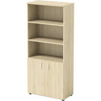 Шкаф для документов Рондо L Ш25 22/16 полузакрытый (дуб альпийский, 804x450x1800 мм)