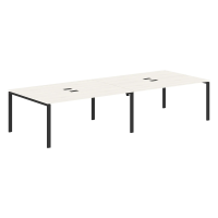 Стол 4-х местный EUWST 3513 Ясень Траун/Черный 3526х1346х750 EDIS