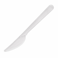 Нож одноразовый Белый Аист прозрачный, 18см, 50шт/уп