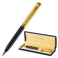 Шариковая ручка автоматическая Galant Empire Gold синяя, 0.7мм, черный/золотой корпус
