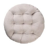 Tarrington House Подушка серо-бежевая для мебели круглая с тафтингом, 37см
