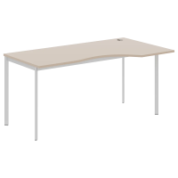 Стол эргономичный СА-1S(R) Мокачино/Алюминий 1600х900х755 IMAGO-S