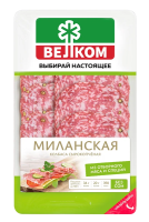 Колбаса Велком Миланская сырокопченая нарезка, 70г