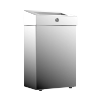 Мусорное ведро Merida Stella R KSP107.R, 12л, полированный металлик