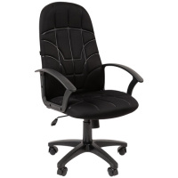 Кресло руководителя Brabix Stampo EX-292 ткань TW-11, черная, пластиковая крестовина