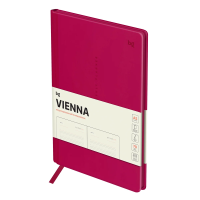 Еженедельник недатированный, B5, 64л., твердый переплет, кожзам, BG 'Vienna.Fuchsia', фуксия