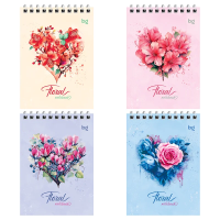 Блокнот А6 40л. на гребне BG 'Floral notebook'