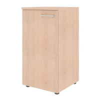 Шкаф-колонка низкий Skyland Xten XLC 42.1, левый, бук тиара, 432х432х820мм, с глухой малой дверью, с топом