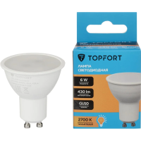 Лампа светодиодная Topfort GU10 6W 2700K