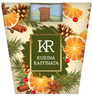 Свеча Kukina Raffinata в стакане арома деревянный фитиль, 360мл