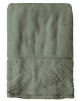 Полотенце Tessolo Home Листья махровое серо-зеленое 500г, 50 x 90см