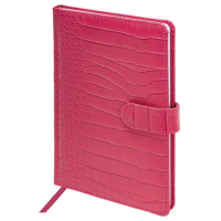 Еженедельник датированный 2026 А5 145х215 мм, BRAUBERG 'Party', под кожу, розовый, 117176