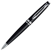 Шариковые ручки класса Люкс Waterman Expert Matte Black CT 1мм, черный/серебристый корпус, S0951900