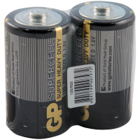 Батарейка Gp Supercell D R20, 1.5В, солевые, 2шт/уп