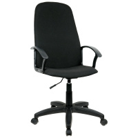 Кресло руководителя Helmi HL-E79 'Elegant' LTP, ткань черная, пиастра