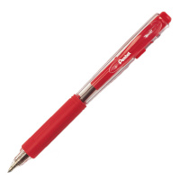 Ручка шариковая автоматическая Pentel BK437 красная, 0.3мм, красный корпус