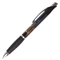 Шариковая ручка автоматическая Brauberg Metropolis синяя, 0.35мм, черный корпус