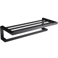 Полка для полотенец Nofer Capri черная, из алюминия, 16223.N