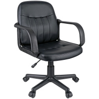 Кресло офисное Helmi Brief HL-M01, экокожа, черная, крестовина пластик