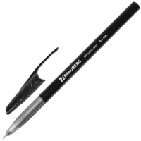 Шариковая ручка Brauberg Oil Base черная, 0.35мм, черный корпус