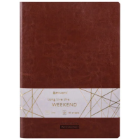 Тетрадь 60 л. в линию обложка гладкий кожзам, сшивка, B5 (179х250мм), КОРИЧНЕВЫЙ, BRAUBERG VIVA, 403