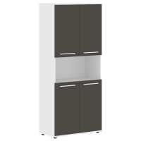 Шкаф высокий широкий EHCS 85.4 Мокко/Белый/Белый 852х430х1967 EDIS