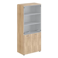 Шкаф высокий Skyland Dioni DHC 85.2, дуб каньон, 892х470х1950мм, комбинированный, с обвязкой