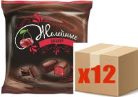 Конфеты Kdv желейные вишневые глазированные, 500г x 12 шт