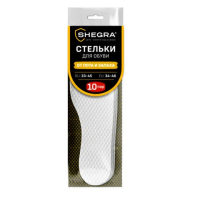 Стельки для обуви впитывающие от пота и запаха, КОМПЛЕКТ 10 пар, размер RU 33-45 / EU 34-46, с линия