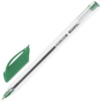 Ручка шариковая Brauberg Extra Glide зеленая, 0.5мм, прозрачный корпус