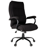 Кресло руководителя Helmi Extra Strong HL-ES02, ткань, черно-серая, крестовина пластик