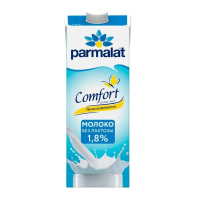 Молоко БЕЗЛАКТОЗНОЕ Parmalat Comfort 1.8%, 1л, ультрапастеризованное