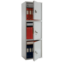Шкаф металлический для документов Aiko SL-150/3T бухгалтерский, 1490x460x340мм