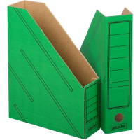 Накопитель для бумаг вертикальный Attache А4, 75мм, зеленый, 2шт/уп