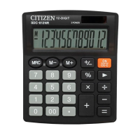 Калькулятор настольный Citizen SDC-812NR черный, 12 разрядов