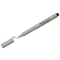 Ручка капиллярная Faber-Castell Ecco Pigment черная, 0.3мм, серый корпус