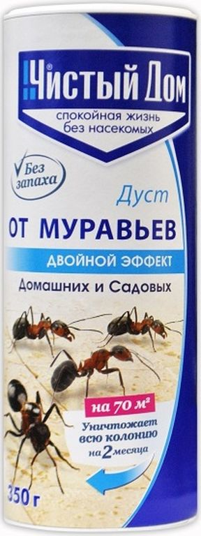 фото: Дуст от муравьев ЧИСТЫЙ ДОМ без запаха двойной эффект, 350 г