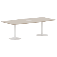 Конференц стол ПРГ-4 Мокачино/Белый 2400х1200х750